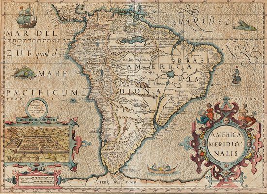 Historic map preserved in relation to the Archive of the Indies